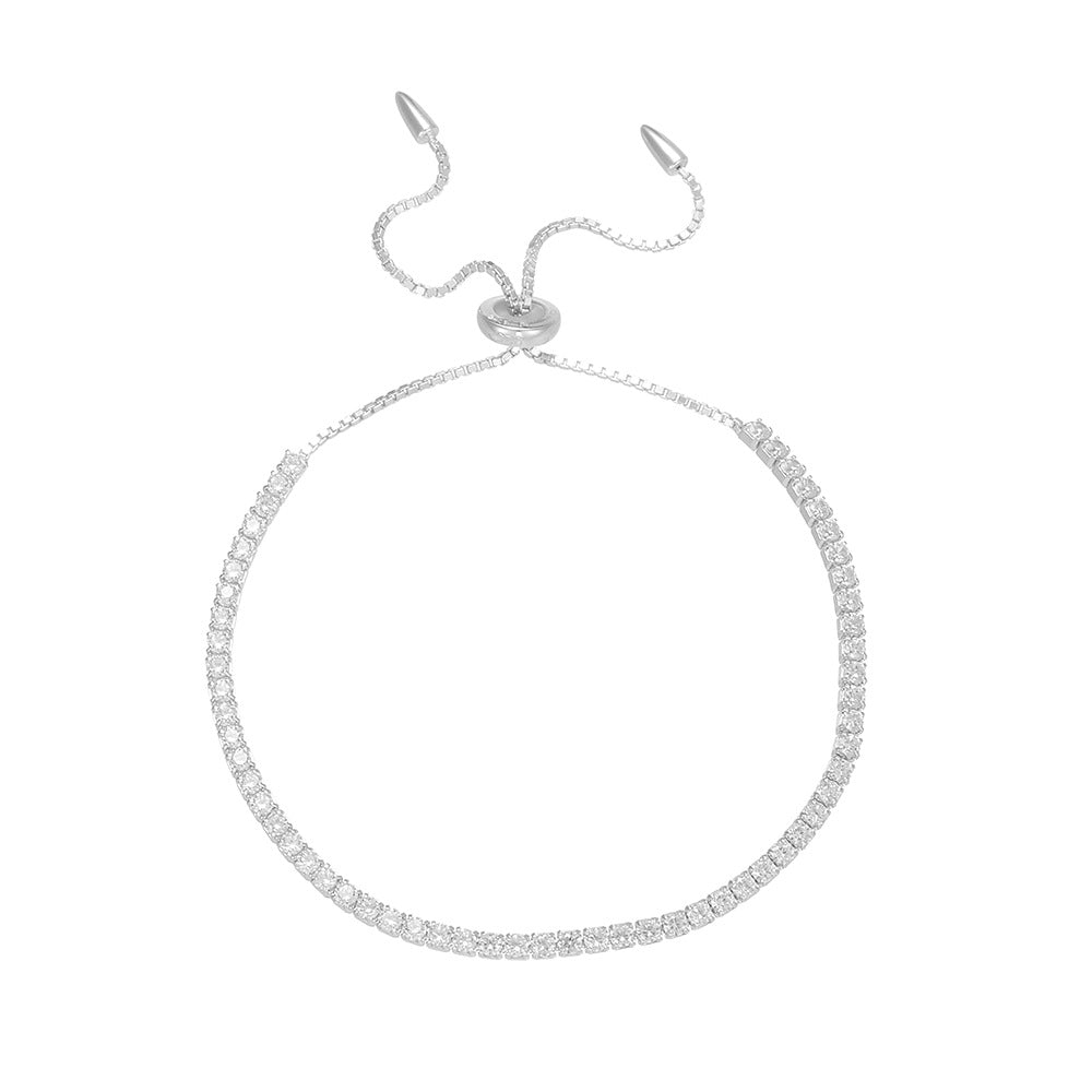 צמיד טניס כסף 925 משובץ אבני זירקוניה