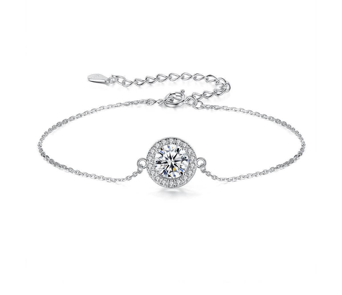 צמיד כסף 925 משובץ אבני זירקוניה