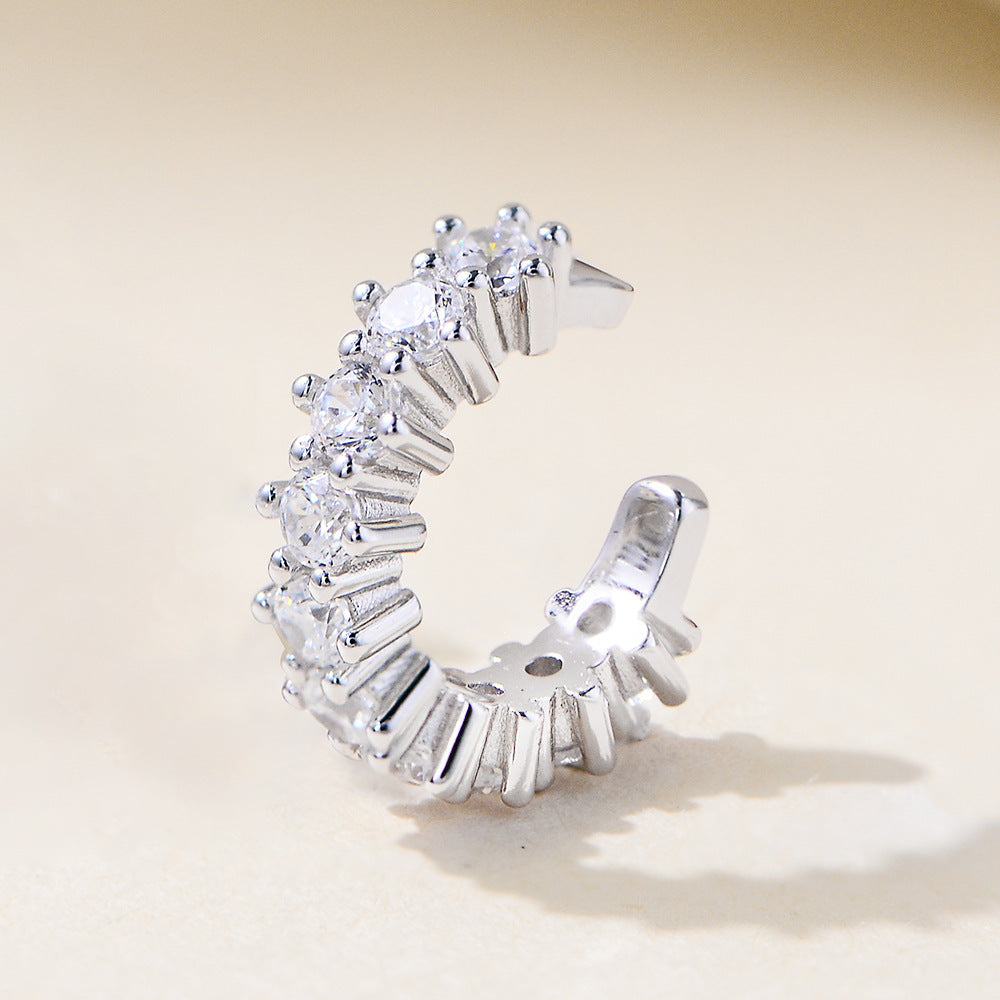 עגיל הליקס ללא צורך בחור כסף 925 משובץ אבני זירקוניה