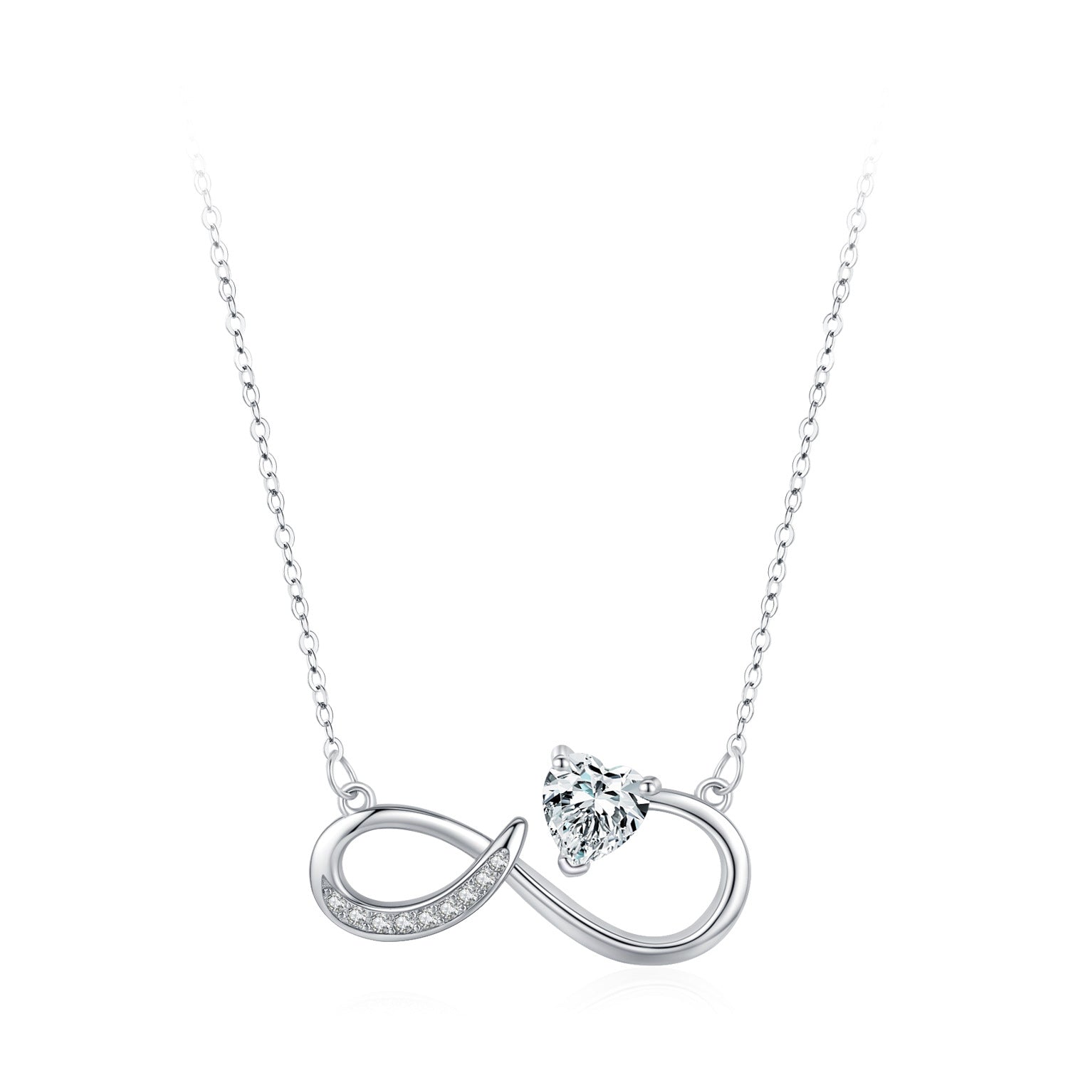 שרשרת אינפיניטי כסף 925 משובץ אבני זירקוניה