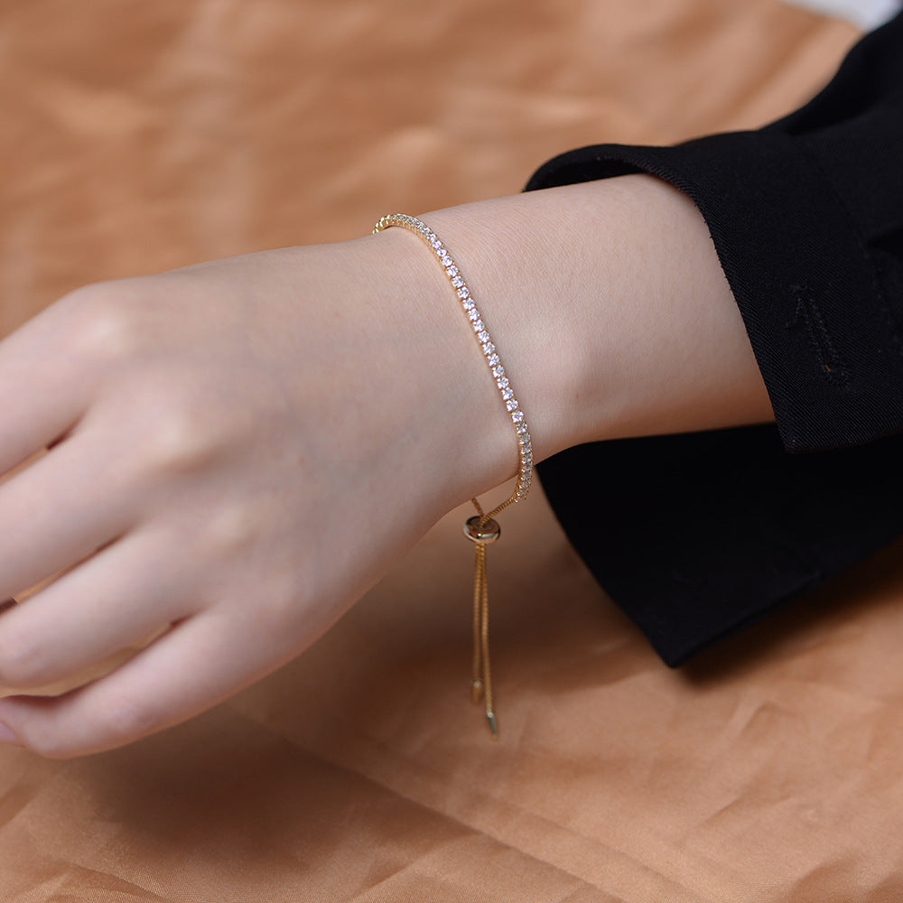 צמיד טניס כסף 925 משובץ אבני זירקוניה