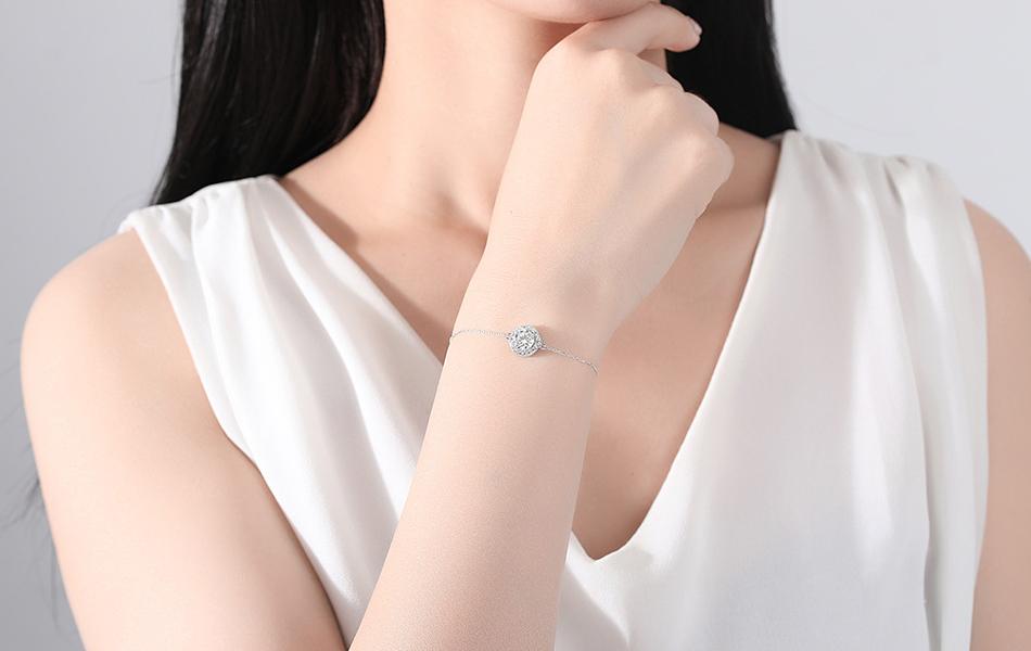 צמיד כסף 925 משובץ אבני זירקוניה