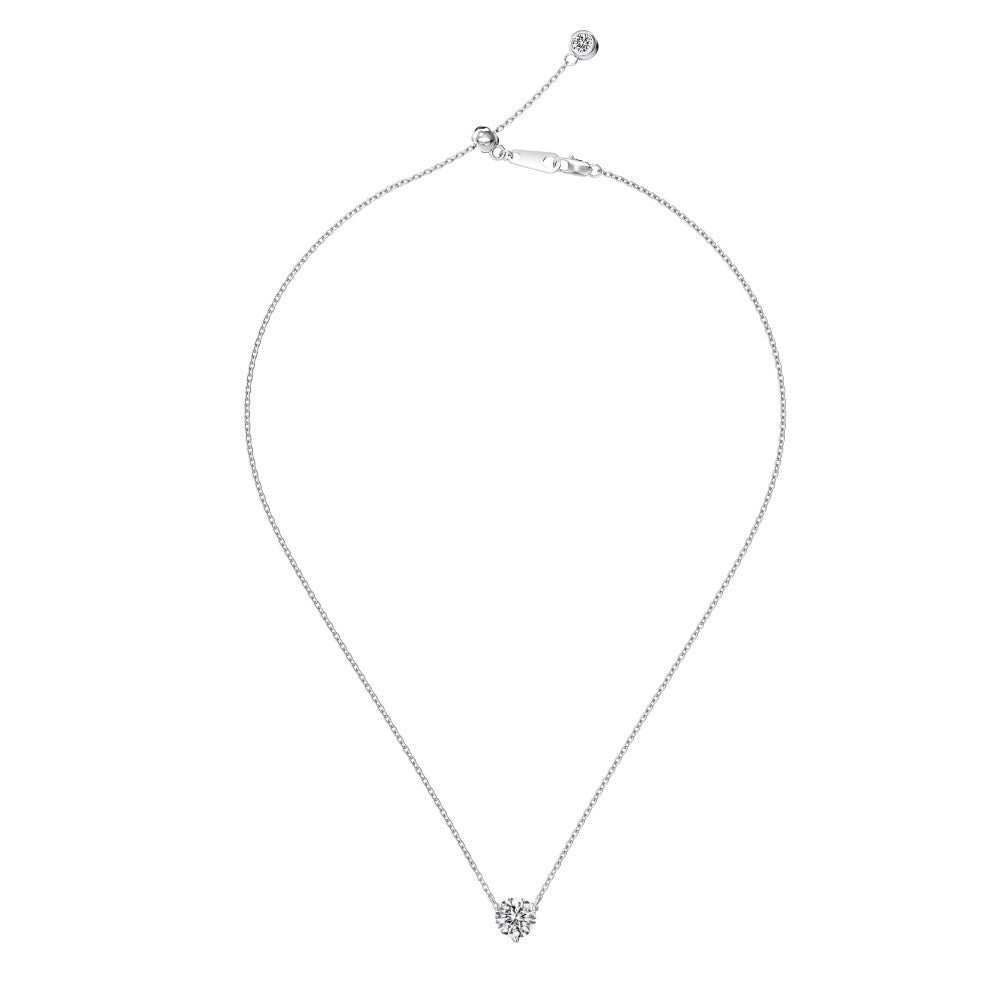 שרשרת יהלום מרחף כסף 925 עם אבן זירקוניה