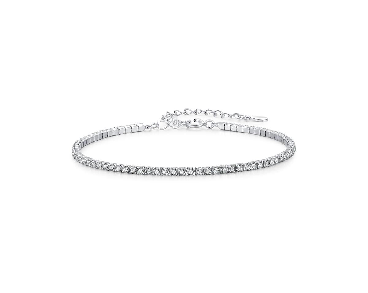 צמיד טניס כסף 925 משובץ אבני זירקוניה